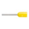 Érvéghüvely AWG20 (0.75mm2) vezetékhez 10mm hosszú sárga köpeny (100 db/csomag)