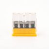 Gyorscsatlakozó 4-es tömör érhez 0,5-2,5 mm² vezetékhez. Csomag 10 db