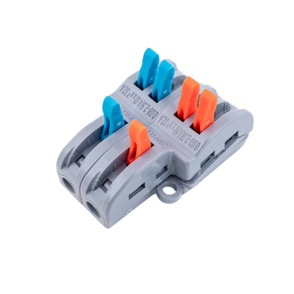 Gyorcsatlakozó 2x2 utas elosztáshoz 0,08 - 2,5 mm² vezetékhez 10 darabos csomag