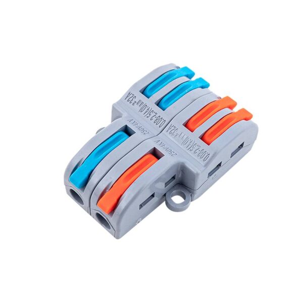 Gyorcsatlakozó 2x2 utas elosztáshoz 0,08 - 2,5 mm² vezetékhez 10 darabos csomag