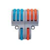 Gyorcsatlakozó 2x3 utas elosztáshoz 0,08 - 2,5 mm² vezetékhez 10 darabos csomag