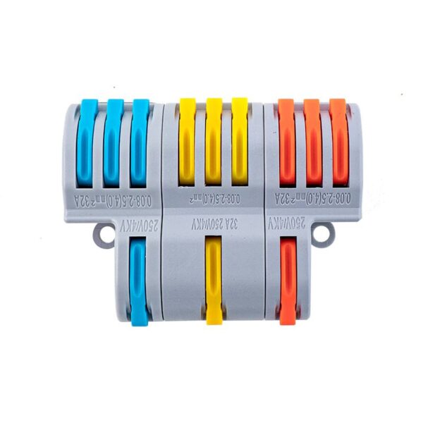 Gyorcsatlakozó 3x3 utas elosztáshoz 0,08 - 2,5 mm² 10 darabos csomag