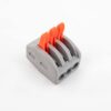 Gyorscsatlakozó 3-as 0,08 - 2,5 mm² vezetékhez 10 darabos csomag