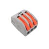 Gyorscsatlakozó 3-as 0,08 - 2,5 mm² vezetékhez 10 darabos csomag