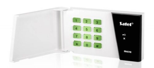 Satel MKP-300 – MICRA vezeték nélküli kezelő oldalra nyíló billentyűzetvédővel