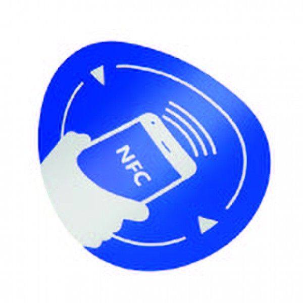 nfc-3016-bl_1.jpg Öntapadós RFID matrica, 13,56 MHz NFC chippel - kék