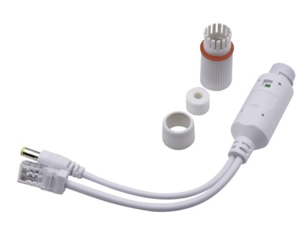 Nestron NOS-11E-12D-W – 12V PoE splitter, PoE bemenet / 12VDC+10/100 Ethernet kimenet