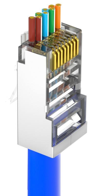 Nestron NPN-RJ45-1C6PTSF-PC100 – Árnyékolt RJ45 csatlakozó