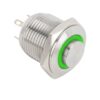 Kimagasló felületű nyomógomb(IP65) 19mm-es furathoz-NO piros-zöld LED gyűrűvel