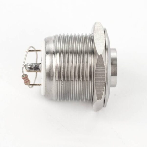 Kimagasló felületű nyomógomb(IP65) 19mm-es furathoz-NO piros-zöld LED gyűrűvel