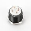 Kimagasló felületű nyomógomb(IP65) 19mm-es furathoz-NO piros-zöld LED gyűrűvel fekete színű házban