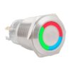Kimagasló felületű nyomógomb(IP65) 19mm-es furathoz-NO/NC piros-zöld-kék LED gyűrűvel
