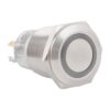 Kimagasló felületű nyomógomb(IP65) 19mm-es furathoz-NO/NC piros-zöld-kék LED gyűrűvel