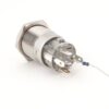 Kimagasló felületű bistabil nyomógomb 19mm-es furathoz NO/NC piros-zöld LED-del