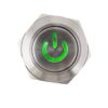Kimagasló felületű bistabil nyomógomb 19mm-es furathoz NO/NC piros-zöld LED-del