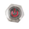 Kimagasló felületű bistabil nyomógomb 19mm-es furathoz NO/NC piros-zöld LED-del