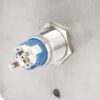pbk-19-nonc-rdgn-c_3.jpg Kimagasló felületű Ø19 mm-es nyomógomb(IP65) 86 mm széles pajzzsal-NO/NC - piros-zöld LED