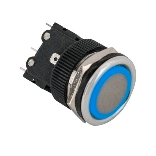 pbk-810a-bl_1.jpg OUTLET: Süllyesztetten szerelhető nyomógomb gyűrűs LED világítással-kék