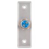 Kimagasló felületű nyomógomb 92 x 29 mm-es INOX pajzzsal - NO