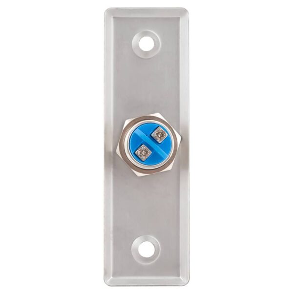 Kimagasló felületű nyomógomb 92 x 29 mm-es INOX pajzzsal - NO
