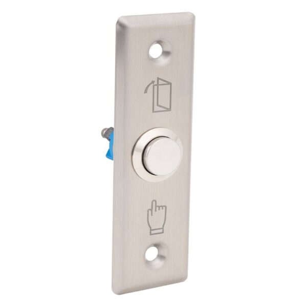 Kimagasló felületű nyomógomb 92 x 29 mm-es INOX pajzzsal - NO