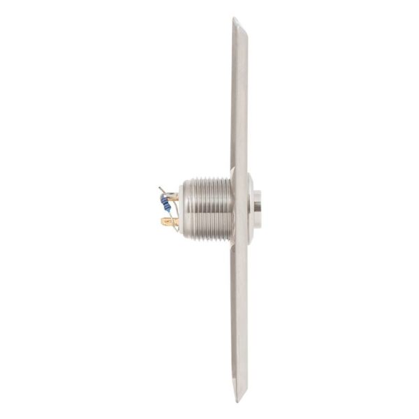 pbk-811a_led_-rd_side.jpg OUTLET: LED-es INOX nyomógomb pajzzsal NO keskeny - piros