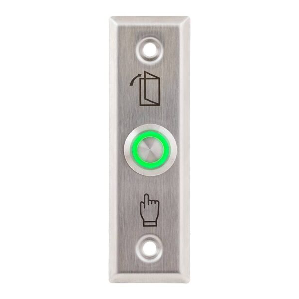 pbk-811a_led_-rdgn_gn.jpg Kimagasló felületű nyomógomb(IP65) 92 x 29 mm-es INOX pajzzsal - NO - LED piros-zöld - cseppálló