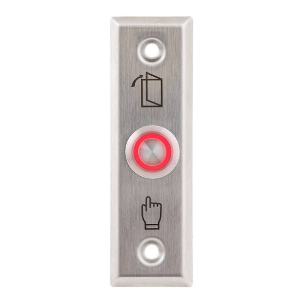 pbk-811a_led_-rdgn_rd.jpg Kimagasló felületű nyomógomb(IP65) 92 x 29 mm-es INOX pajzzsal - NO - LED piros-zöld - cseppálló