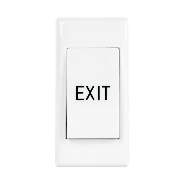 Műanyagházas mikrokapcsolós nyomógomb "EXIT" felirattal  86 x 43 - NO/NC