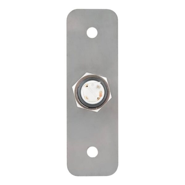 Kimagasló felületű Ø16 mm-es nyomógomb(IP65) fekete házban 28 mm széles pajzzsal-NO - piros-zöld LED
