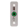 Kimagasló felületű Ø16 mm-es nyomógomb(IP65) fekete házban 28 mm széles pajzzsal-NO - piros-zöld LED