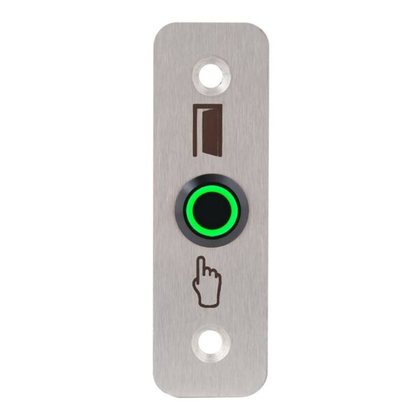 Kimagasló felületű Ø16 mm-es nyomógomb(IP65) fekete házban 28 mm széles pajzzsal-NO - piros-zöld LED