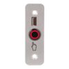 Kimagasló felületű Ø16 mm-es nyomógomb(IP65) fekete házban 28 mm széles pajzzsal-NO - piros-zöld LED