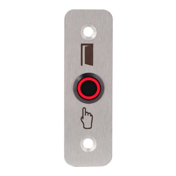 Kimagasló felületű Ø16 mm-es nyomógomb(IP65) fekete házban 28 mm széles pajzzsal-NO - piros-zöld LED