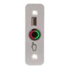 Kimagasló felületű Ø16 mm-es nyomógomb(IP65) fekete házban 28 mm széles pajzzsal-NO - piros-zöld LED