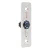 Kimagasló felületű Ø16 mm-es nyomógomb(IP65) fekete házban 28 mm széles pajzzsal-NO - piros-zöld LED
