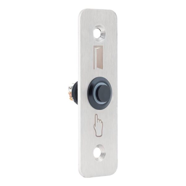 Kimagasló felületű Ø16 mm-es nyomógomb(IP65) fekete házban 28 mm széles pajzzsal-NO - piros-zöld LED