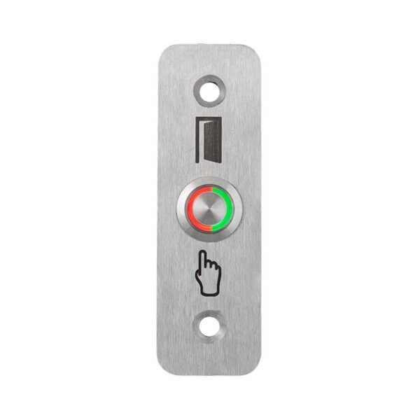 pbk-a-16-nonc_led_-rdgn_front_800x800.jpg Kimagasló felületű Ø16 mm-es nyomógomb(IP65) 28 mm széles pajzzsal-NO/NC - piros-zöld LED