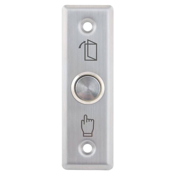 Kimagasló felületű Ø16 mm-es nyomógomb 91 x 28 mm-es INOX pajzzsal - NO/NC