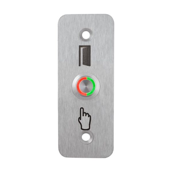 Kimagasló felületű Ø16 mm-es nyomógomb(IP65) 35 mm széles pajzzsal-NO - piros-zöld LED