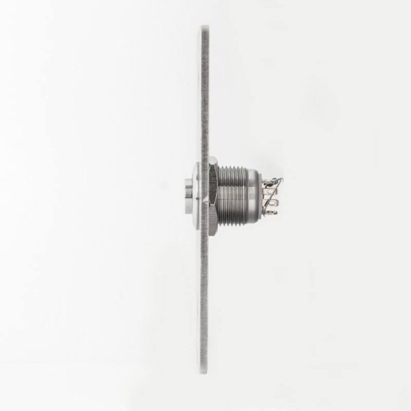 Kimagasló felületű Ø16 mm-es nyomógomb(IP65) 35 mm széles pajzzsal-NO - piros-zöld LED