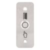 pbk-b-16-nonc_led_-rdgn_front.jpg Kimagasló felületű Ø16 mm-es nyomógomb(IP65) 35 mm széles pajzzsal-NO/NC - piros-zöld LED