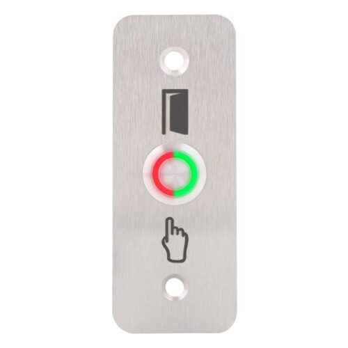 Kimagasló felületű Ø16 mm-es nyomógomb(IP65) 35 mm széles pajzzsal-NO/NC - piros-zöld LED