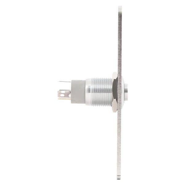 pbk-b-16-nonc_led_-rdgn_side.jpg Kimagasló felületű Ø16 mm-es nyomógomb(IP65) 35 mm széles pajzzsal-NO/NC - piros-zöld LED
