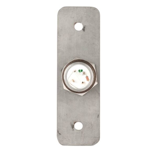 pbk-b-19-no_led_-rdgn_5.jpg Kimagasló felületű Ø19 mm-es nyomógomb(IP65) 35 mm széles pajzzsal-NO - piros-zöld LED