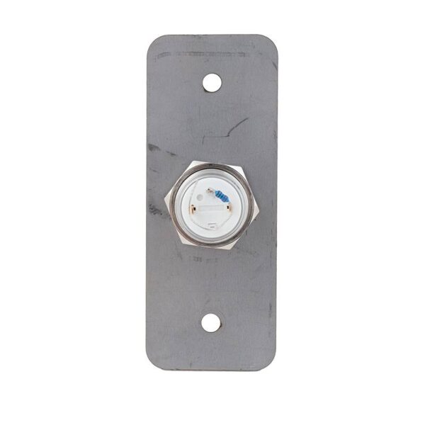 pbk-b-19-no_led_-rdgn_back_800x800.jpg Kimagasló felületű Ø19 mm-es nyomógomb(IP65) 35 mm széles pajzzsal-NO - piros-zöld LED