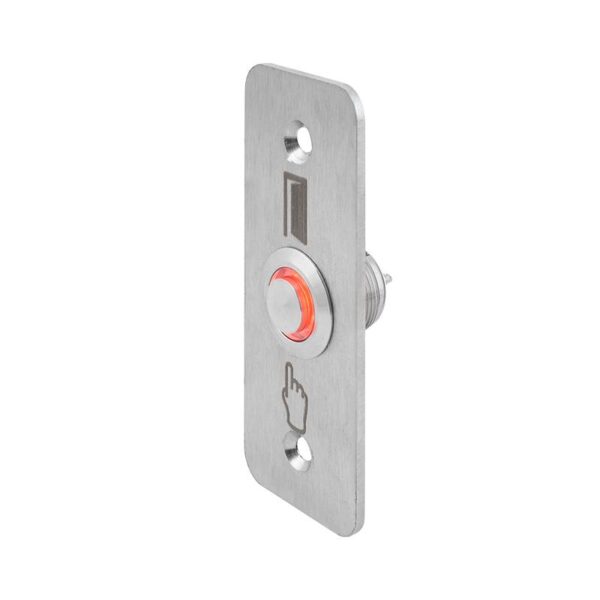 pbk-b-19-no_led_-rdgn_isoleft_800x800.jpg Kimagasló felületű Ø19 mm-es nyomógomb(IP65) 35 mm széles pajzzsal-NO - piros-zöld LED