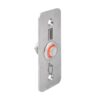 pbk-b-19-no_led_-rdgn_isoright_800x800.jpg Kimagasló felületű Ø19 mm-es nyomógomb(IP65) 35 mm széles pajzzsal-NO - piros-zöld LED