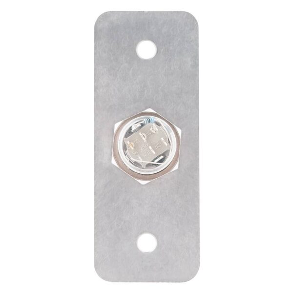 pbk-b-19-nonc_led_-rdgn_back.jpg Kimagasló felületű Ø19 mm-es nyomógomb(IP65) 35 mm széles pajzzsal-NO/NC - piros-zöld LED