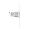 pbk-b-19-nonc_led_-rdgn_side.jpg Kimagasló felületű Ø19 mm-es nyomógomb(IP65) 35 mm széles pajzzsal-NO/NC - piros-zöld LED